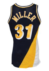 1996-97 Reggie Miller Indiana Pacers Game-Used Road Jersey