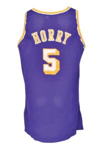 1996-97 Robert Horry Los Angeles Lakers Game-Used Road Jersey