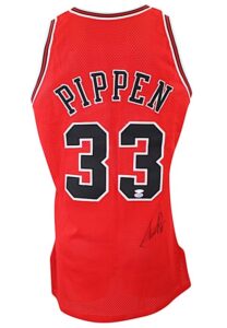 1996-97 Scottie Pippen Chicago Bulls Game-Used & Autographed Road Jersey