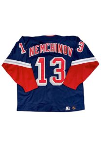 1996-97 Sergei Nemchinov NY Rangers Game-Used Alternate Jersey