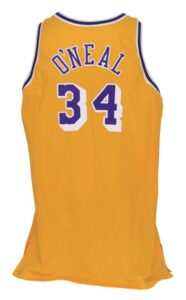 1996-97 Shaquille O’Neal LA Lakers Game-Used Home Jersey