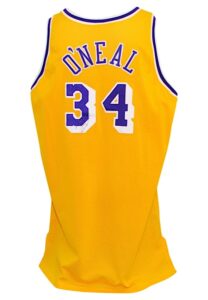 1996-97 Shaquille O’Neal Los Angeles Lakers Game-Used & Autographed Home Jersey