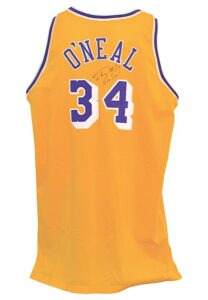 1996-97 Shaquille O’Neal Los Angeles Lakers Game-Used & Autographed Home Jersey (Full JSA LOA)