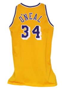 1996-97 Shaquille O’Neal Los Angeles Lakers Game-Used & Autographed Home Jersey