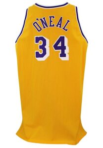 1996-97 Shaquille O’Neal Los Angeles Lakers Game-Used & Autographed Jersey (JSA • Lakers LOA)