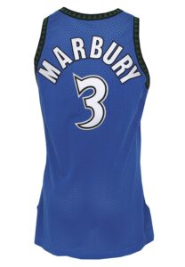 1996-97 Stephon Marbury Rookie Minnesota Timberwolves Game-Used Road Uniform