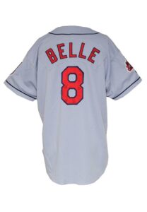 1996 Albert Belle Cleveland Indians Game-Used Road Jersey