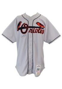 1996 Cal Ripken Jr. Baltimore Orioles Game-Used & Autographed TBTC Road Jersey