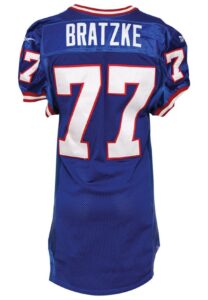 1996 Chad Bratzke NY Giants Game-Used Home Jersey