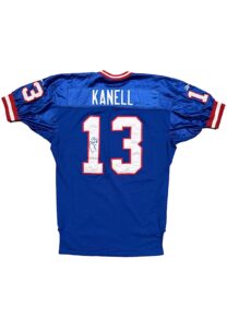 1996 Danny Kanell NY Giants Game-Used & Autographed Jersey