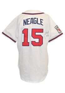 1996 Denny Neagle Atlanta Braves Japan Series Game-Used & Autographed Home Jersey