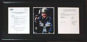 1996 Don Zimmer World Series Framed Photo and Bnox Agreement