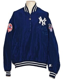 1996 Jim Leyritz NY Yankees ALCS Worn & Autographed Warm-Up Jacket