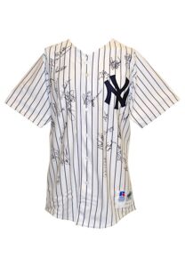 1996 Joe Torre New York Yankees Manager-Worn & Team-Signed Pinstripe Home Jersey