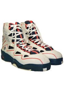 1996 Karl Malone Summer Olympics “Dream Team II” Game-Used & Dual Autographed Sneakers (JSA • PSA/DNA)