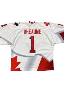 1996 Manon Rheaume Team Canada Three Nations Cup Game-Used Jersey