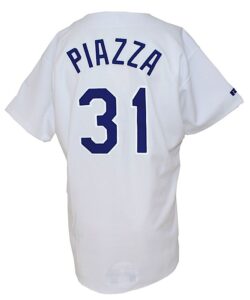 1996 Mike Piazza Los Angeles Dodgers Game-Used Home Jersey