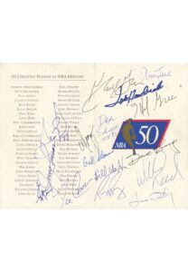 1996 NBA at 50 Multi-HOFer Signed Program