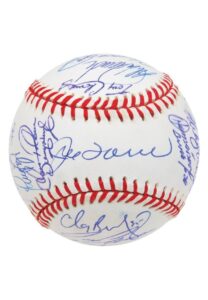 1996 New York Yankees Team Signed Baseball