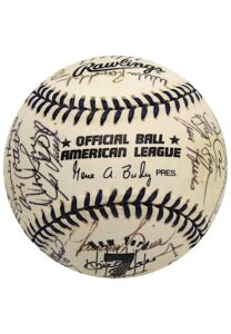 1996 New York Yankees Team-Signed OAL “Mickey Mantle Day” Baseball