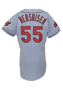 1996 Orel Hershiser Cleveland Indians Game-Used Road Jersey