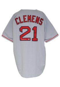 1996 Roger Clemens Boston Red Sox Game-Used & Autographed Road Jersey