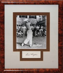 1996 Sam Snead & Byron Nelson Autographed Masters Visor and Ben Hogan Framed Cut