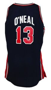 1996 Shaquille O’Neal USA World Basketball Championships Game-Used Road Uniform, Shooting Shirt, & Warm-ups