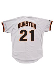 1996 Shawon Dunston SF Giants Game-Used Road Jersey