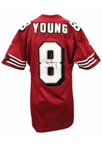 1996 Steve Young San Francisco 49ers Game-Issued & Autographed Jersey