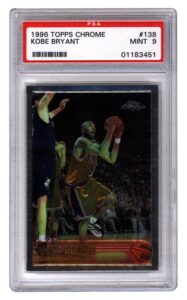 1996 Topps Chrome #138 Kobe Bryant Rookie Card PSA Mint 9