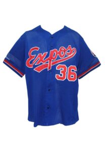 1996 Vladimir Guerrero Montreal Expos Worn Batting Practice Jersey