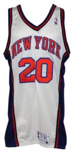 1997-1998 Allan Houston New York Knicks Game-Used & Autographed Home Jersey