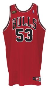 1997-1998 Joe Kleine Chicago Bulls Game-Issued Road Finals Uniform