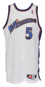 1997-1998 Juwan Howard Washington Wizards Game-Used & Autographed Home Jersey