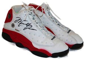 1997-1998 Michael Jordan Chicago Bulls Game-Used & Autographed Sneakers