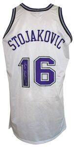 1997-1998 Peja Stojakovic Sacramento Kings Game-Used & Autographed Home Jersey