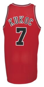 1997-1998 Tony Kukoc Chicago Bulls Game-Used Road Jersey