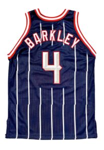 1997-98 Charles Barkley Houston Rockets Game-Used Blue Jersey