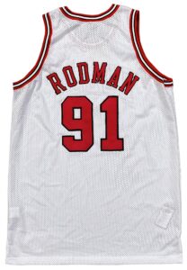 1997-98 Dennis Rodman Chicago Bulls Game-Used Home Jersey