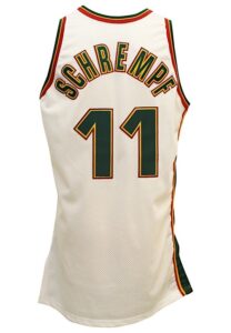 1997-98 Detlef Schrempf Seattle SuperSonics Game-Used & Autographed Home Jersey