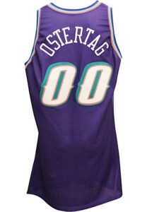 1997-98 Greg Ostertag Utah Jazz Game-Used NBA Finals Jersey (Photo-Matched)