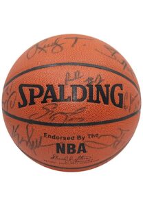 1997-98 Houston Rockets Team-Signed Basketball