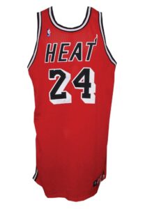 1997-98 Jamaal Mashburn Miami Heat Game-Used Road Jersey 