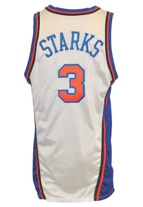 1997-98 John Starks New York Knicks Game-Used & Autographed Home Jersey