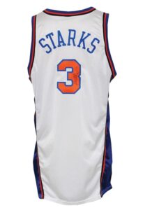 1997-98 John Starks New York Knicks Game-Used & Autographed Home Jersey