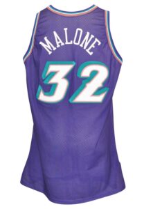 1997-98 Karl Malone Utah Jazz Game-Used Road Jersey