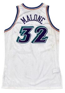 1997-98 Karl Malone Utah Jazz NBA Finals Pro Cut Jersey