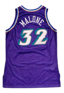 1997-98 Karl Malone Utah Jazz NBA Finals Pro Cut Jersey