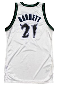 1997-98 Kevin Garnett Minnesota Timberwolves Game-Used Home Jersey